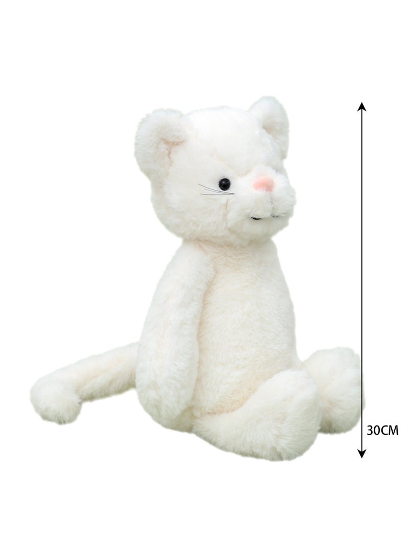 Children's Plush Toy Cartoon Doll Gift (White Cat With Hanging Legs) - Image 2